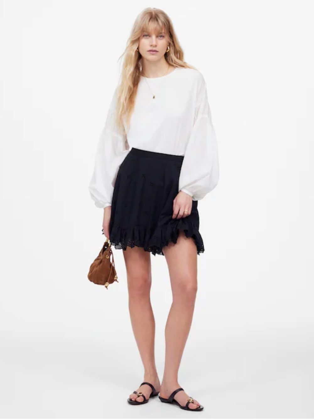 Madewell eyelet skirt - Picture 2 of 10